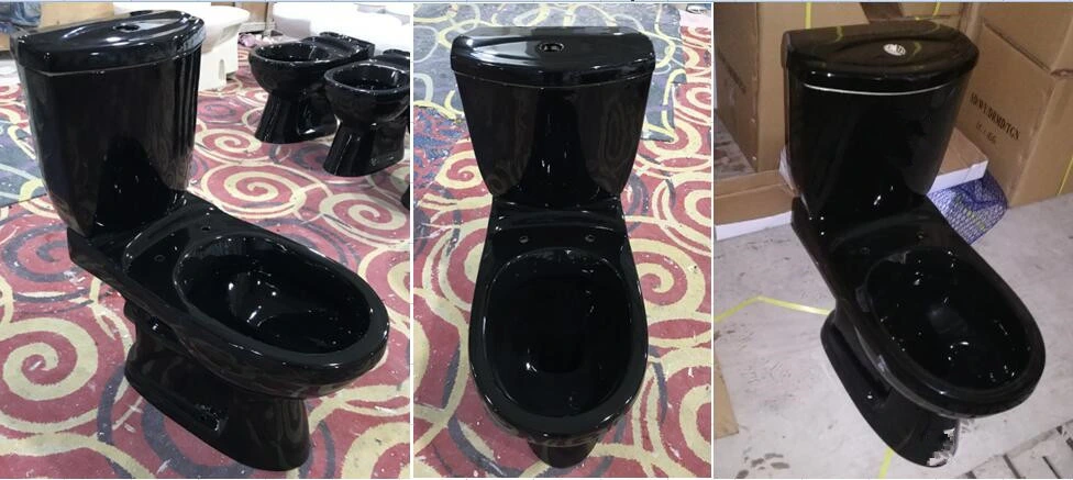 Chaozhou Factory Sanitary Ware Ceramic Black Color Pedestal Basin