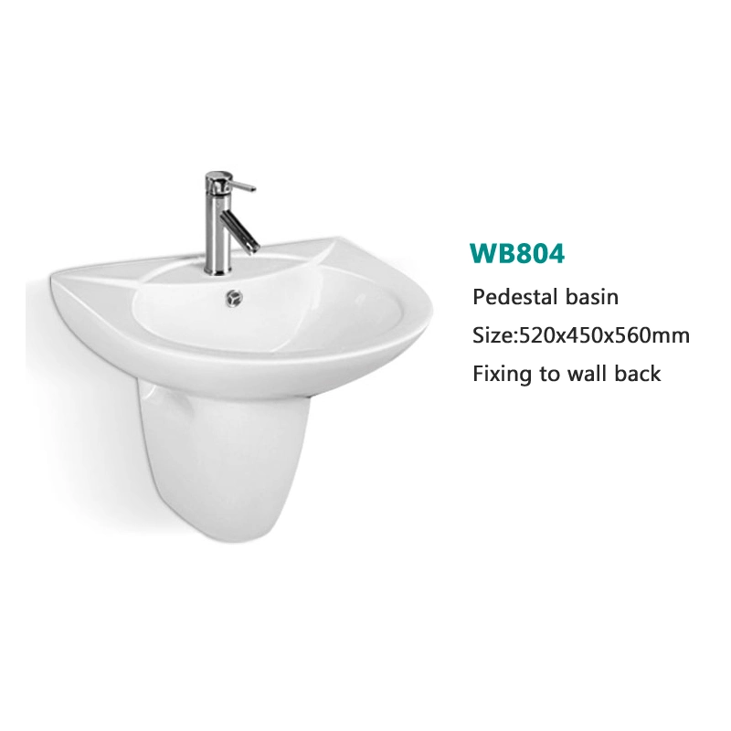 Bathroom Sanitary Ware Saving Place Wash Basin Half Pedestal Basin Semi Pedestal Sink Ceramic Lavabo Wall Hung Basin