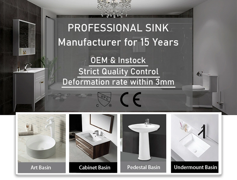 Sanitary Ware Vessel Sink Countertop Rectangular Washbasin European Ceramic Basin Counter Table Black and White Porcelain Lavabo Sink