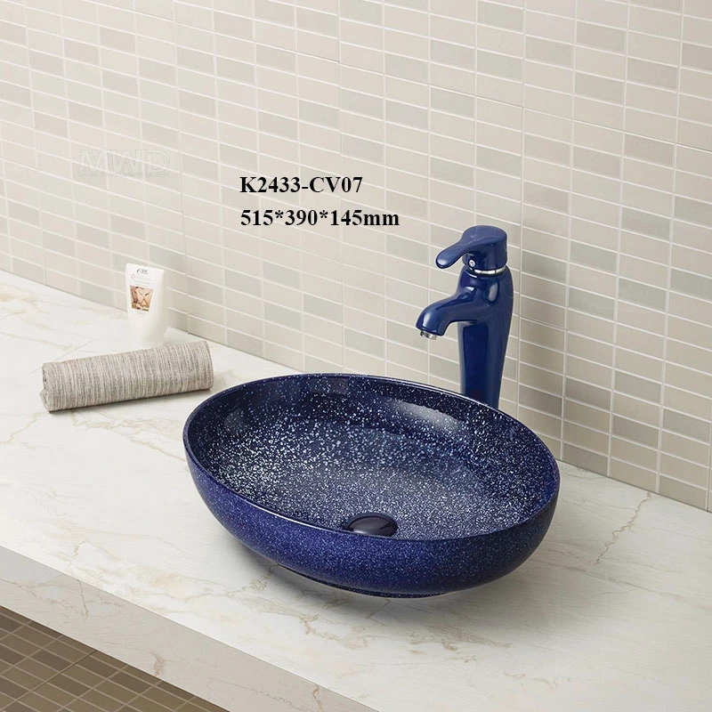 China Wholesale Oval Ceramic Sink Countertop Wash Basin