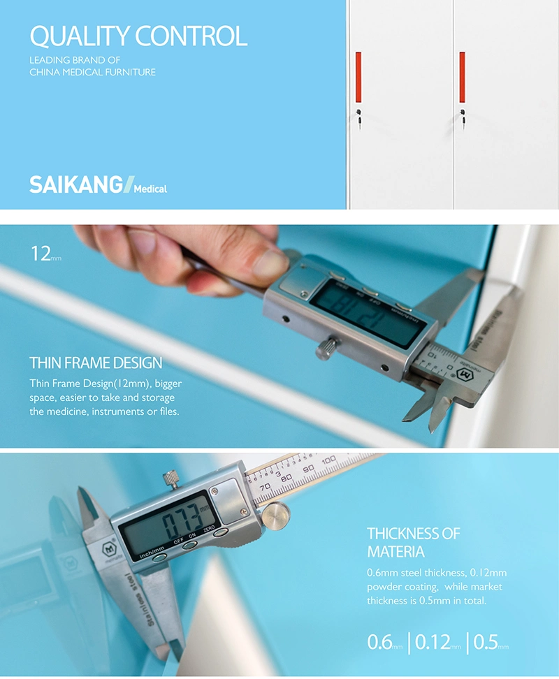Skh098-2 Suitable Medicine Cabinets with Door for Hospital Made of Metal
