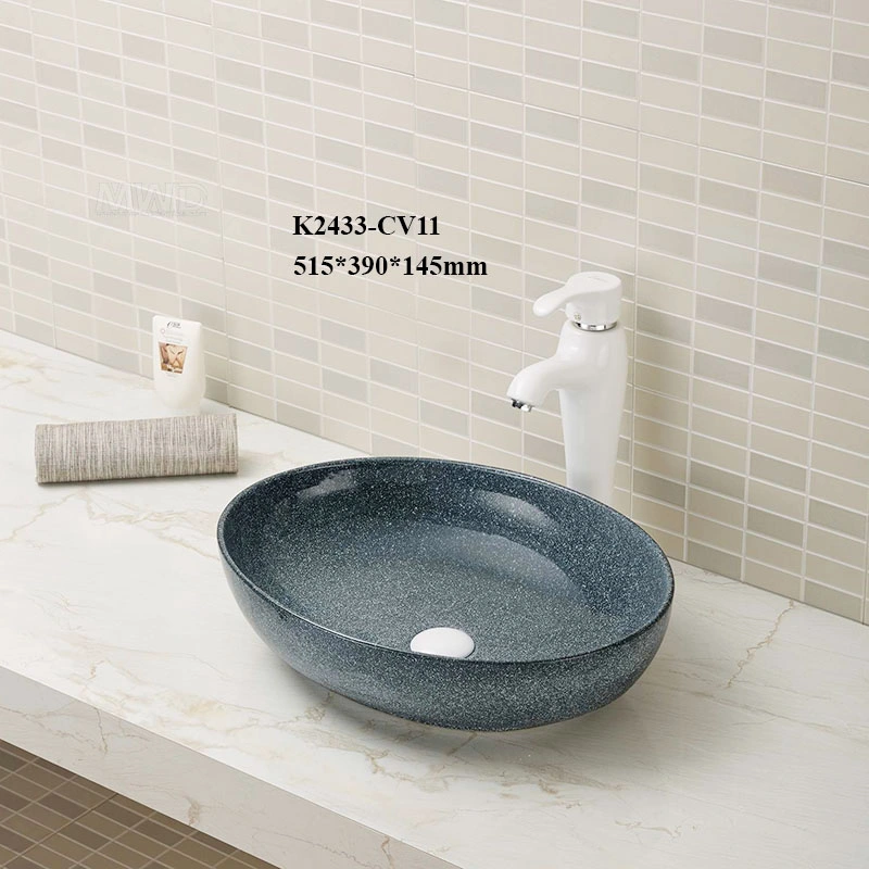 China Wholesale Oval Ceramic Sink Countertop Wash Basin