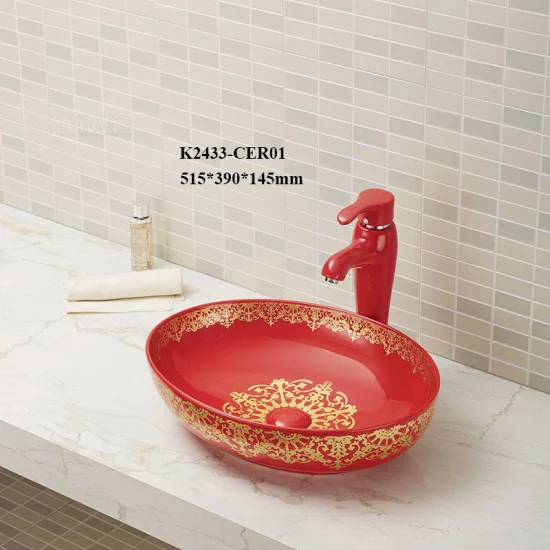 China Wholesale Oval Ceramic Sink Countertop Wash Basin