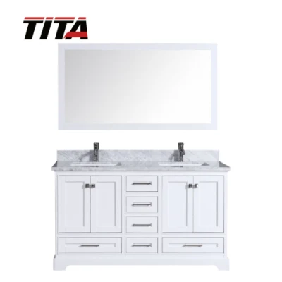 Solid Wood Bathroom Vanity Cabinet T9311-60W