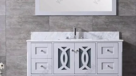 48inch Top Quality Modern Carrara Marble Top Bathroom Vanity Cabinet